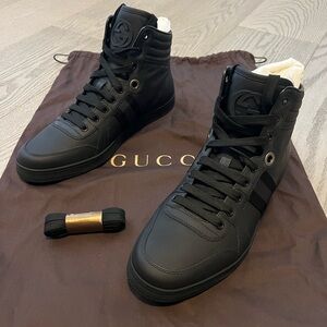 Gucci Men's Black High-Top Sneakers